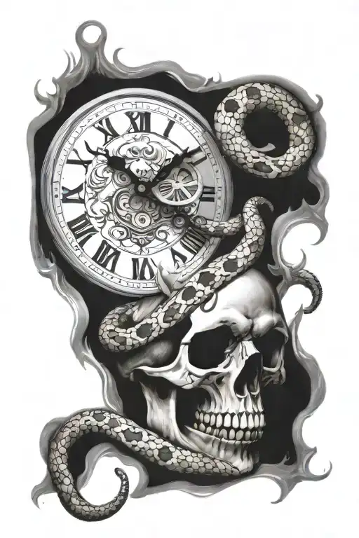 Skull Snake Clock Verse