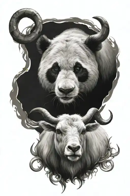 Panda And Goat