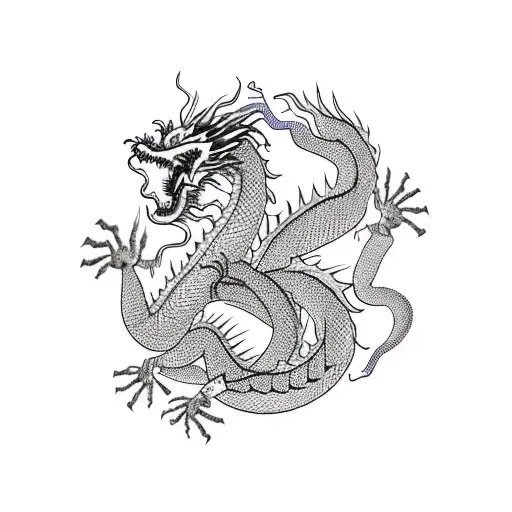 Chinese Dragon On Back