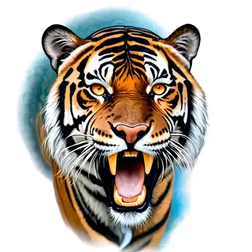 Cancer And Tiger Walking Towards