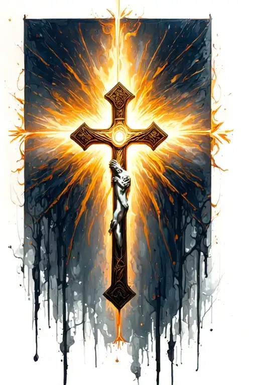 I Would Like A Christian Cross With A Luminous Aura