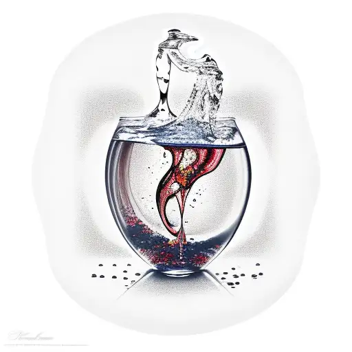 Surreal Hourglass Melting Into Liquid