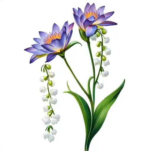 Water Lily Chrysanthemum Gladiolus Iris Marigold Lily Of The Valley