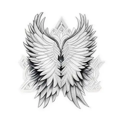 Angel Wings Made From Tree Branch