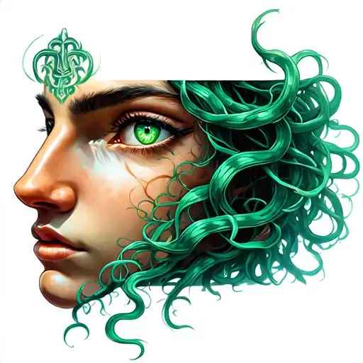Medusa Greek Mythology Green Eyes