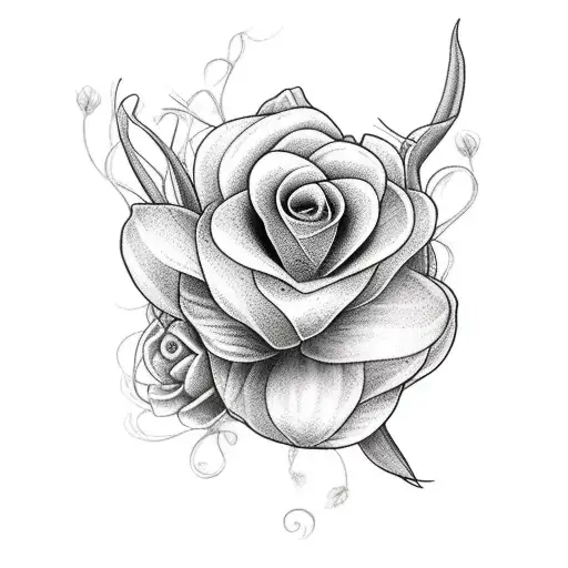 Tangled Flower And Tulips Turned Into Long Vine Realistic