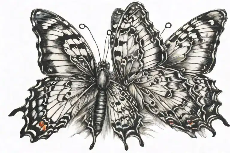 Butterfly With Crown On Top