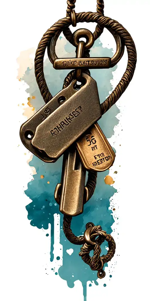 Anchor & Dogtags Hanging