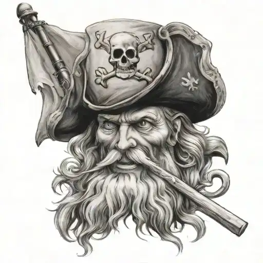 White Beard Pirate Flag