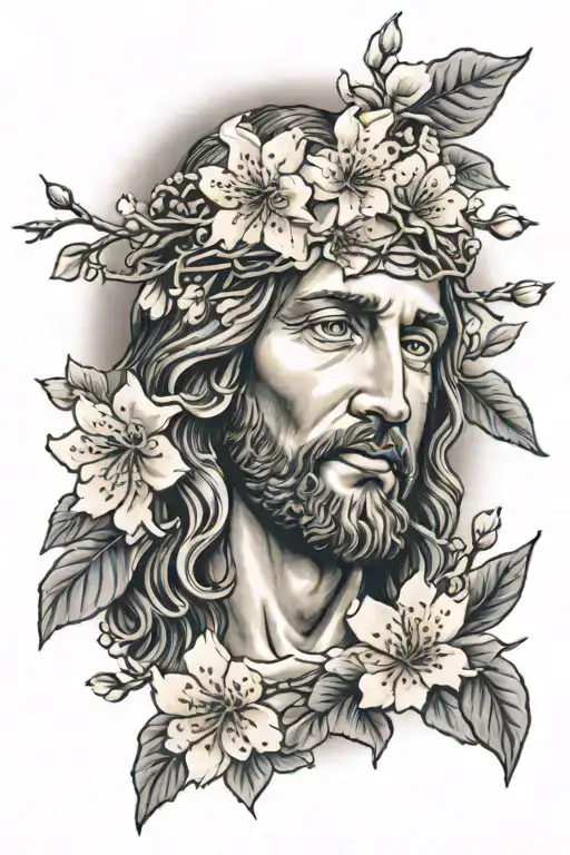 Jesus Christ And Cherry Blossom