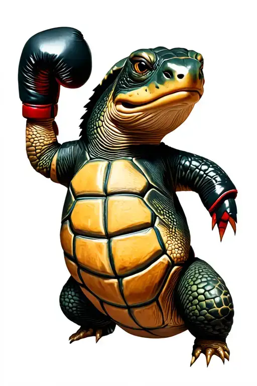 Snapping Turtle With Boxing Gloves