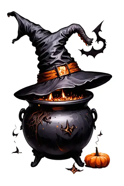 Witch Cauldron Surrounded