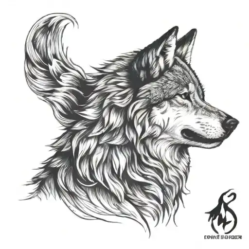 Wolf Howling Wolf Face