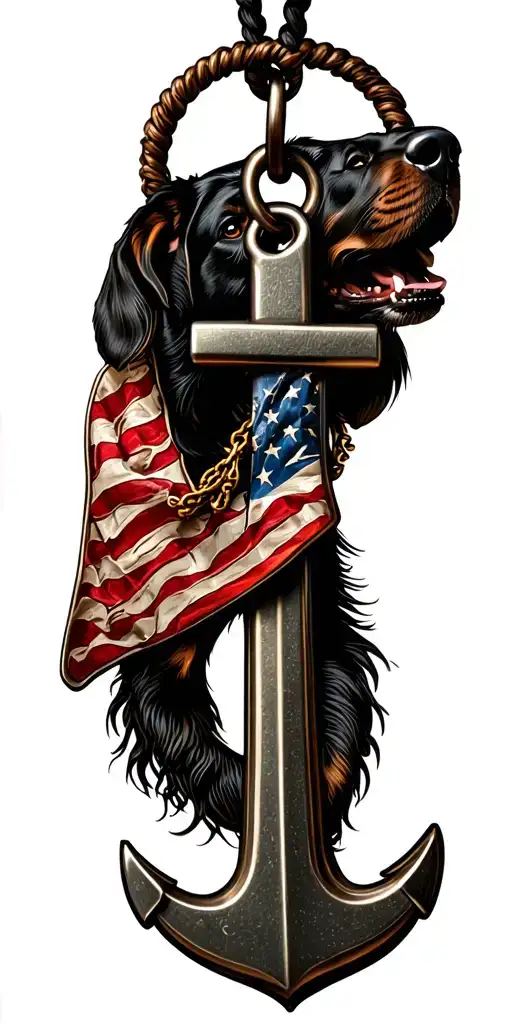 Anchor & Dog Tags Hanging