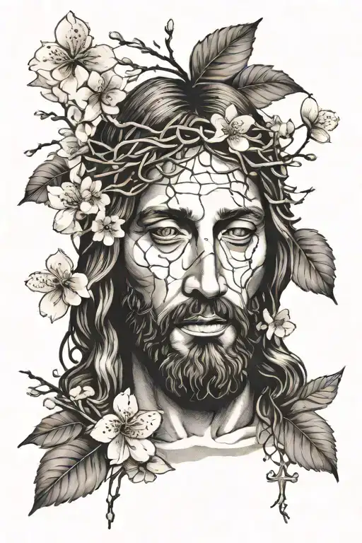 Jesus Christ And Cherry Blossom