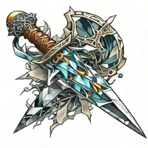 Shattered Glass Dagger No Background