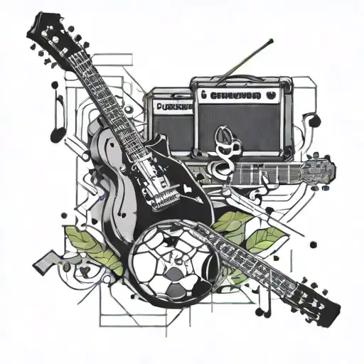 A Geometric Design Incorporating Elements Of Both Sports And Music