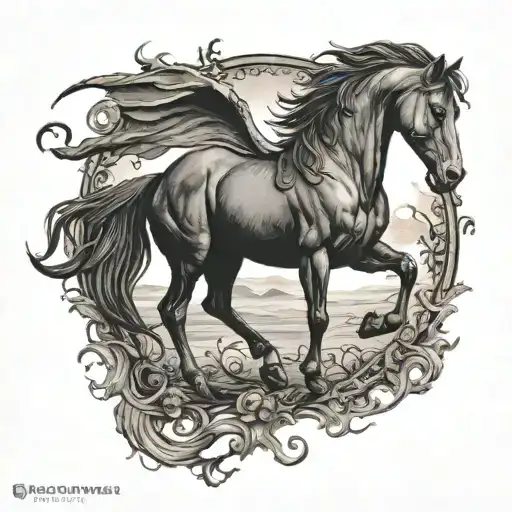 Dark Thestral Horse