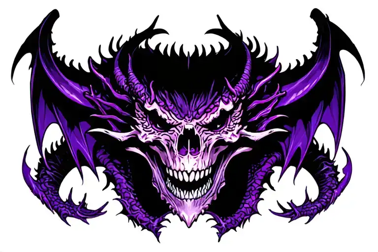 Dragon Demon Skull Purple Flash Body