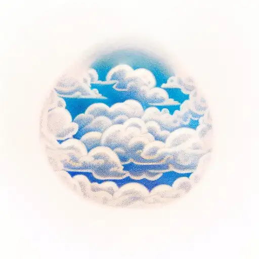 Cloud With Kids Names In Them And A Halo In The Sky