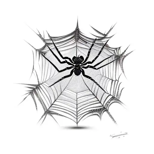 Spider Web And Big Spider