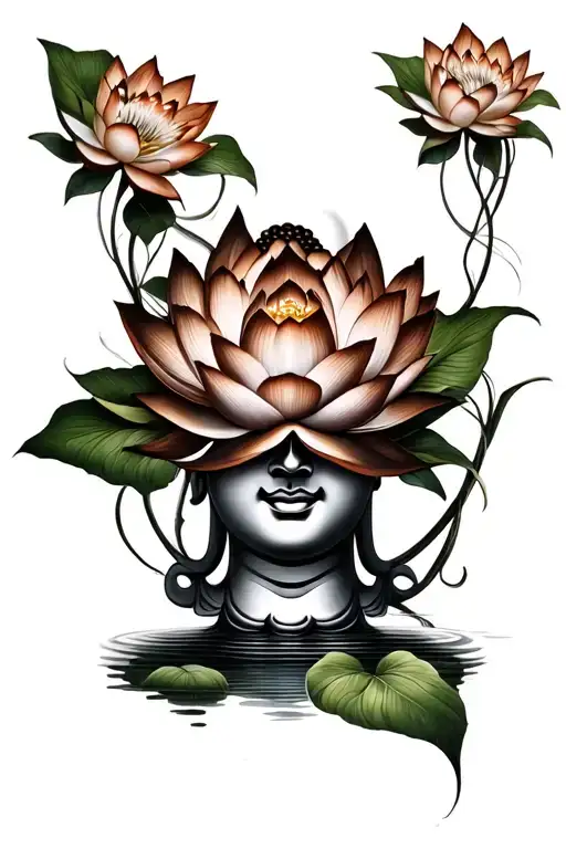 Buddha Lotus Flower Tigre Of Bengala