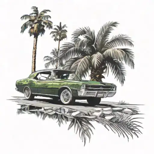 Car Dollar Palm Tree 2023