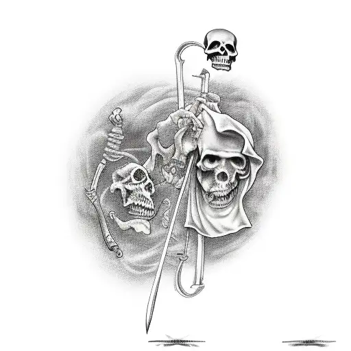 Grim Reaper With Hour Glass