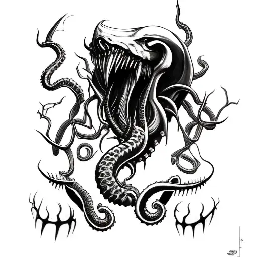 Axe Inspired By Venom And Cthulhu