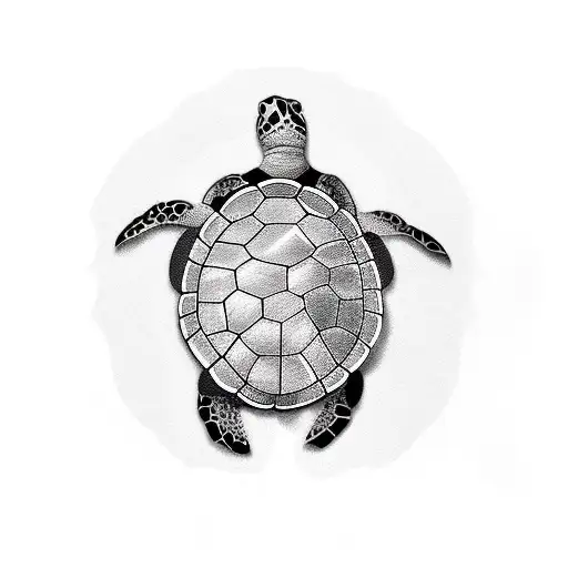 Turtle With Ribbon On Shell