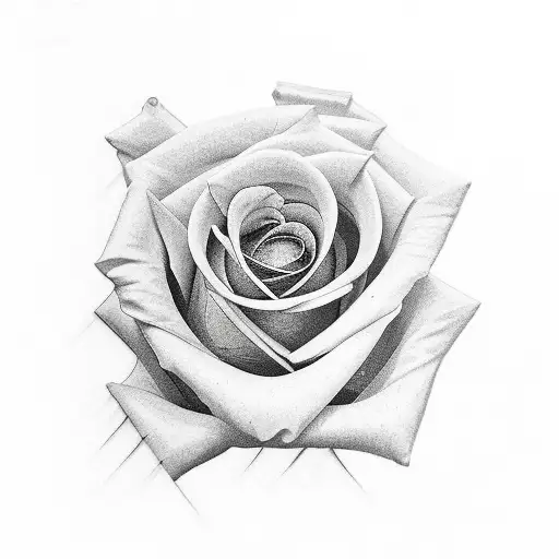 Rose Starting With Roots In The Right Hand Going Up The Stem Up The Arm And Ending At Mid-arm