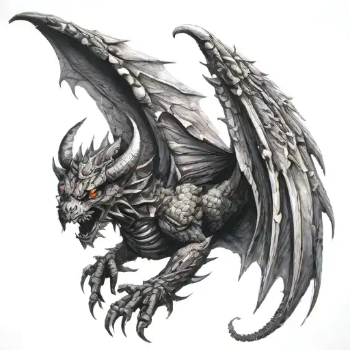 Demon With Wings Of Fire