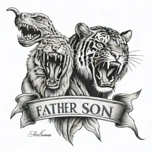 Forearm Tattoo For Father Son