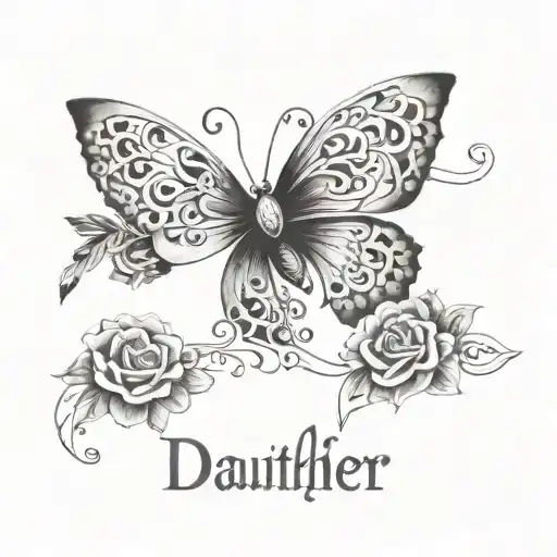 Dauther Tatto Quote Chest