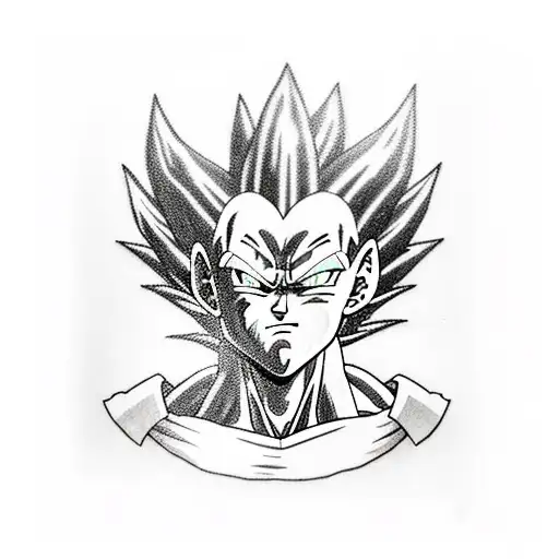 Vegeta From Dragon Ball In Peaky Blinders Style