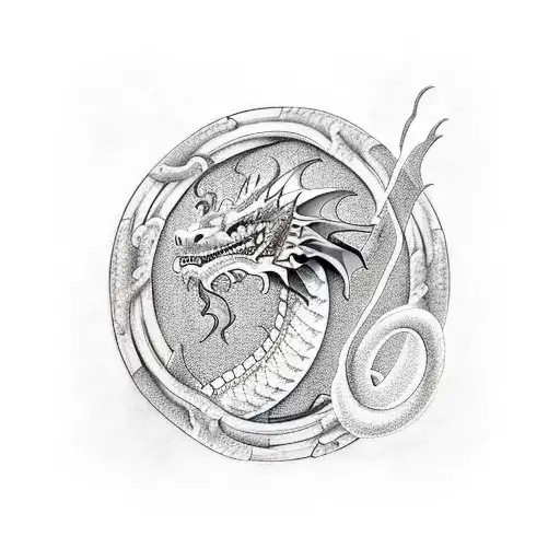 Dragon And Tori Gate