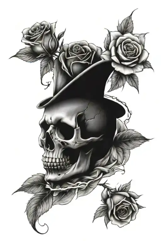 5 Different Skull And Roses
