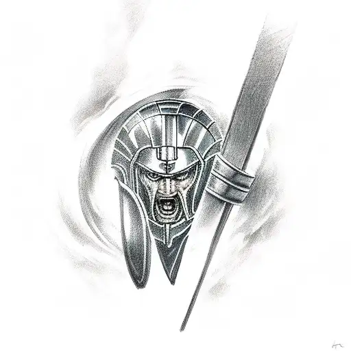 Spartan With Thunder In The Back