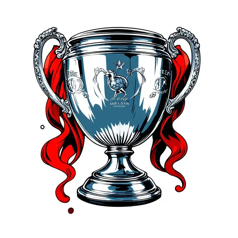 Champions League Trophy Tattoo Design
