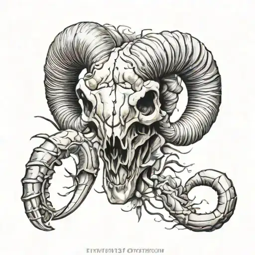 Ram Skull And Scorpion