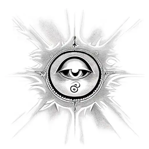 Ankh With Ruby In Middle And All Seeing Eye On Top