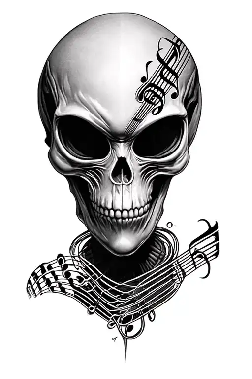 Alien Music Skull
