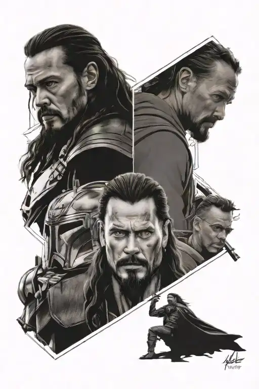 Ironman Thor Jack Sparrow Walter White Mandalorian Full Back