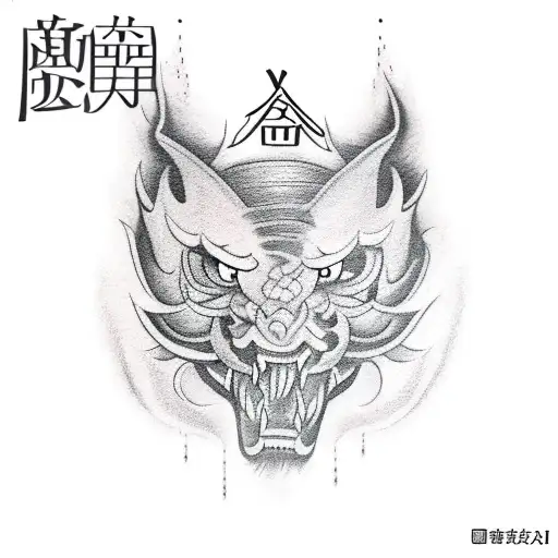 Thunder In Chinese Character