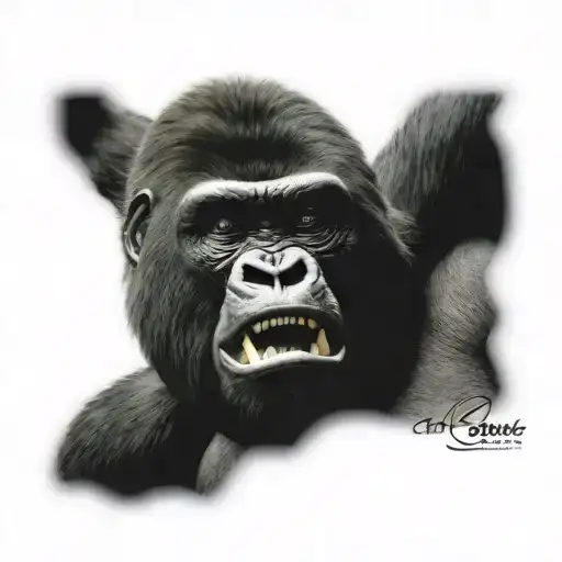 Gorilla With Fangs To Put On My Chest