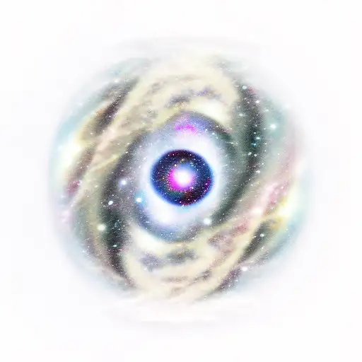 Outerspace With Background Of Galaxies Focal Point Is Black Hole Sucking Up A Planet