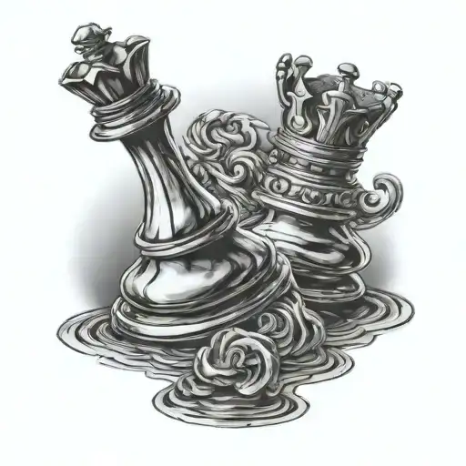 A Pawn Chess Piece Reflecting A King