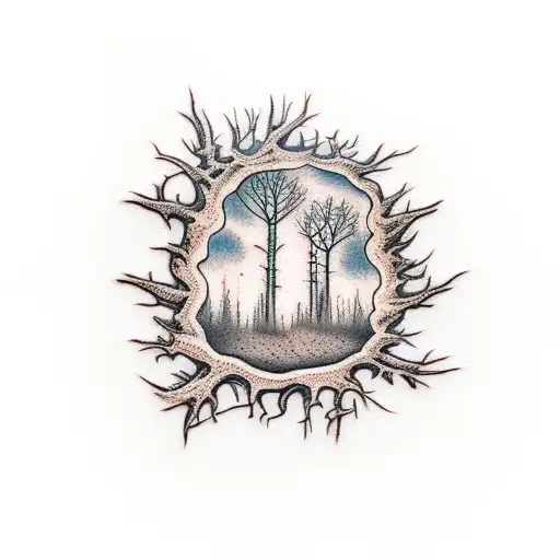 Sapling Sprouting Out Of Tree Stump