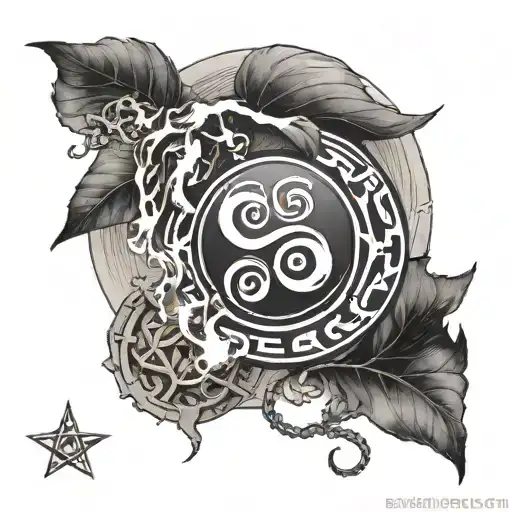 Earth Fire Air And Water Symbol From Avatar The Last Airbender In A Line Down