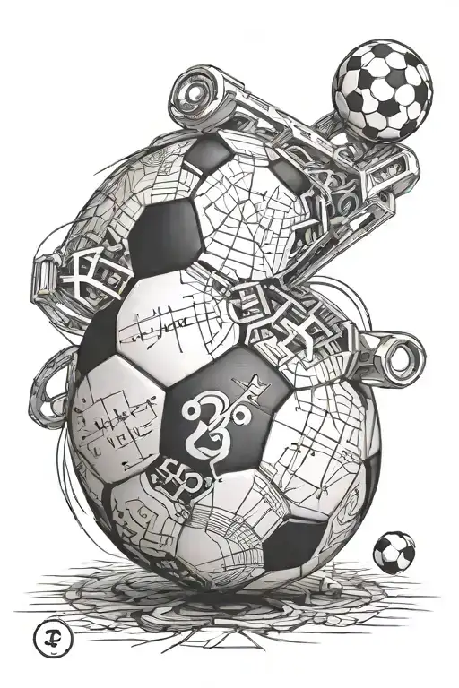 A Soccer Ball Transforming Into A Mathematical Equation